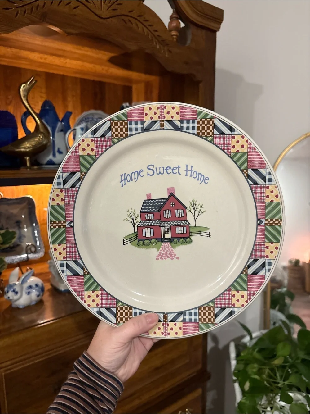 Home Sweet Home Decorative Ceramic Plate - Red House Design